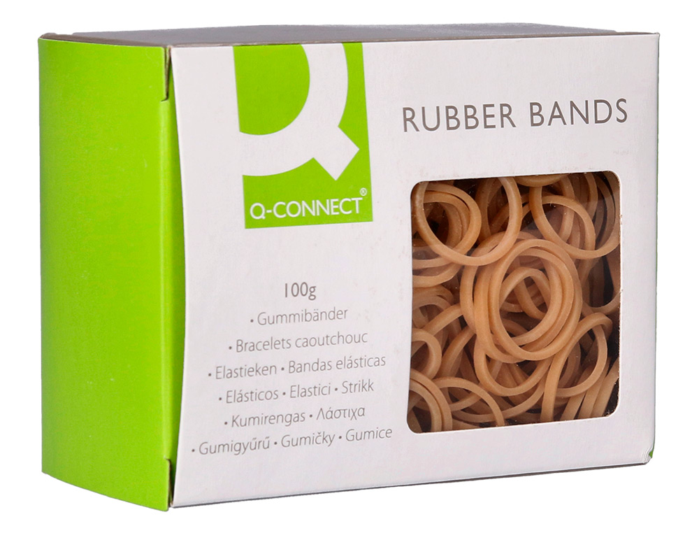 BRACELET CAOUTCHOUC Q-CONNECT N.3 30X2MM BOTE FENTRE 100G