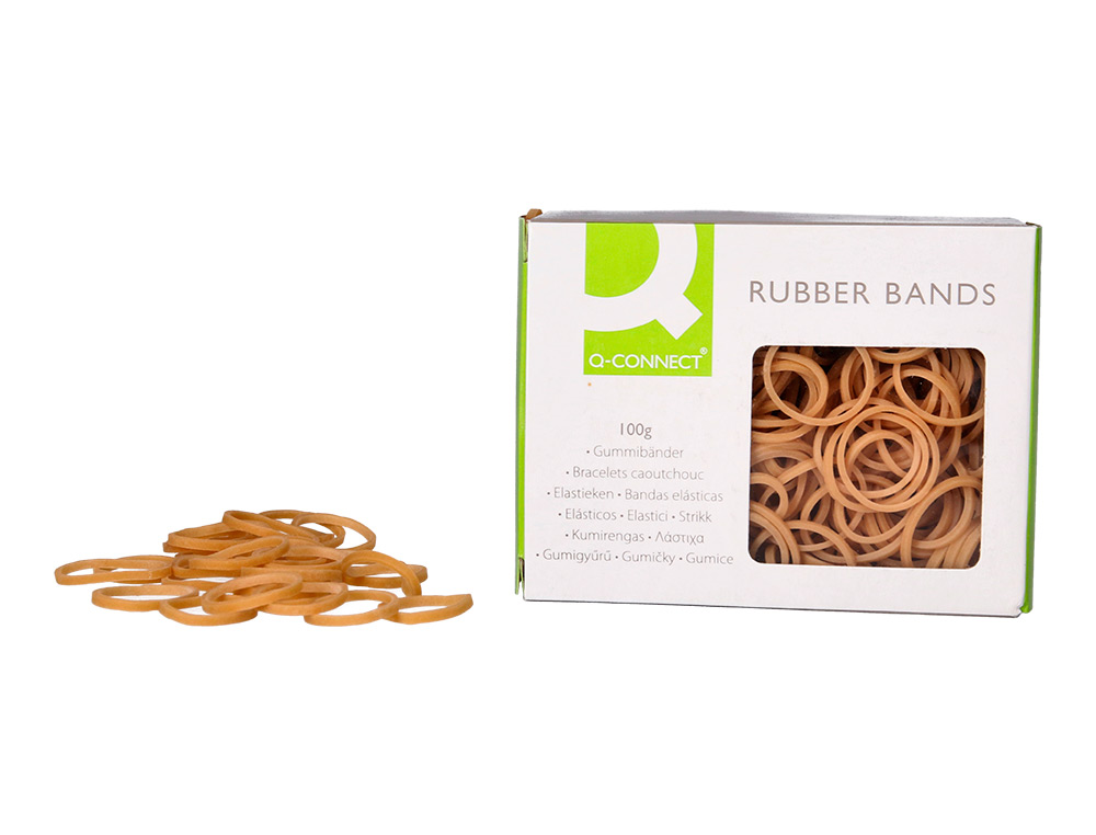 BRACELET CAOUTCHOUC Q-CONNECT N.3 30X2MM BOTE FENTRE 100G