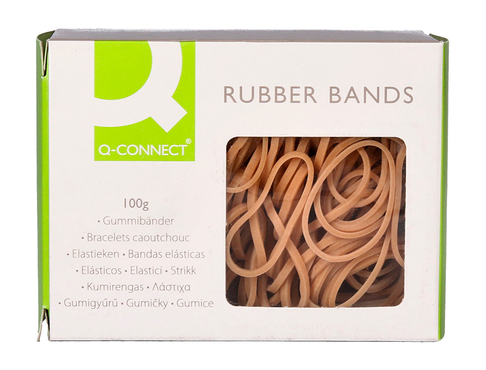 BRACELET CAOUTCHOUC Q-CONNECT N.4 40X2MM BOÎTE FENÊTRE 100G