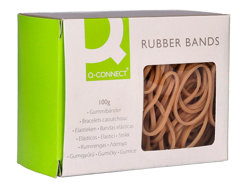 BRACELET CAOUTCHOUC Q-CONNECT N.4 40X2MM BOÎTE FENÊTRE 100G