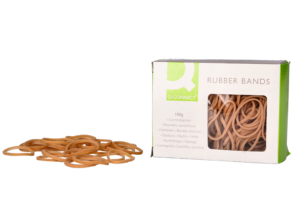 BRACELET CAOUTCHOUC Q-CONNECT N.4 40X2MM BOÎTE FENÊTRE 100G