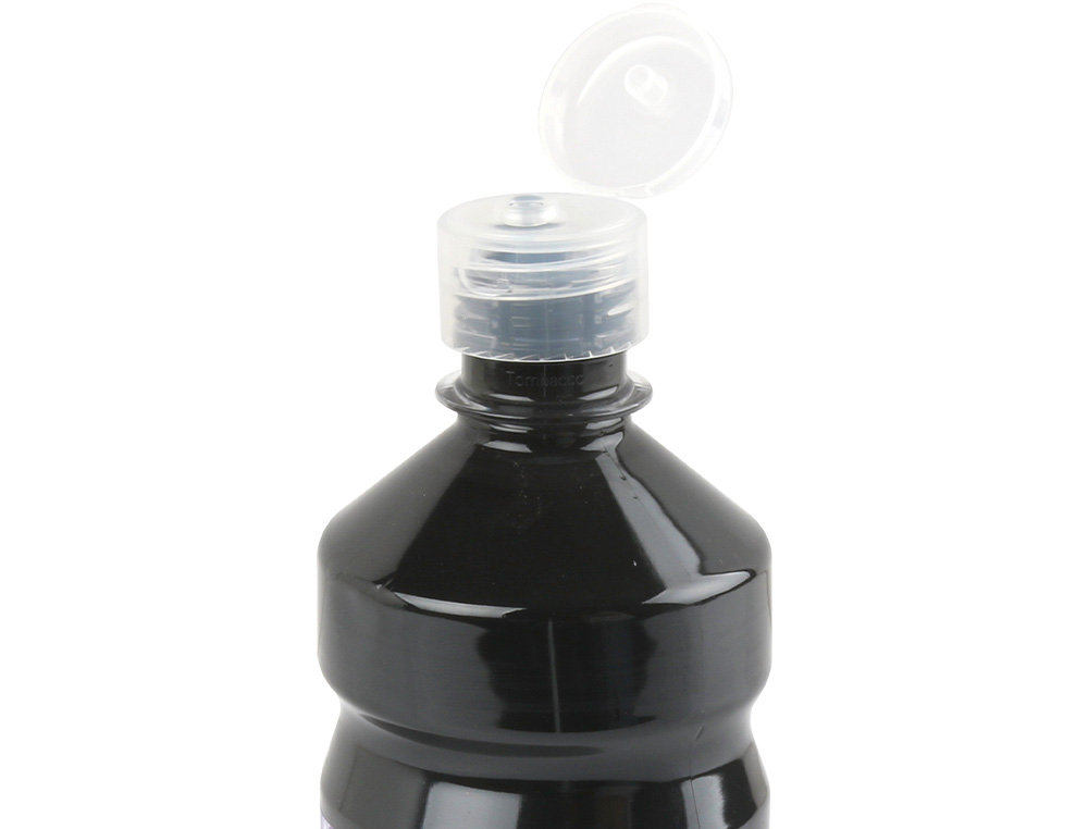GOUACHE SCOLAIRE LIDERPAPEL LIQUIDE LAVABLE FERMETURE SCURIT BRILLANTE COLORIS NOIR FLACON 500ML