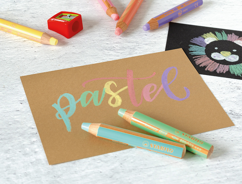CRAYONS MULTI-TALENTS STABILO WOODY 3EN1 + 1                TAILLE-CRAYONS COLORIS        ASSORTIS PASTEL  ETUI CARTON