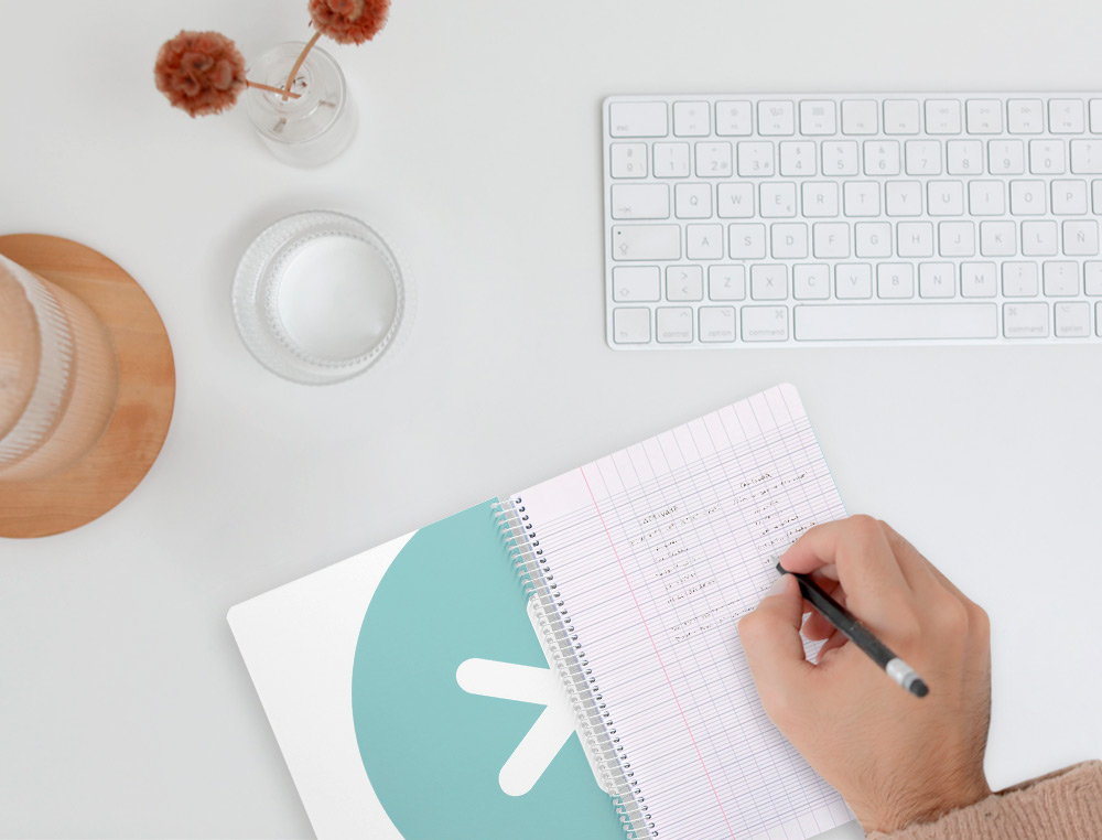 CAHIER SPIRALE ANTARTIK A5 240P 100G COUVERTURE          REMBORDEE SEYES MICROPERFORE  MENTHE