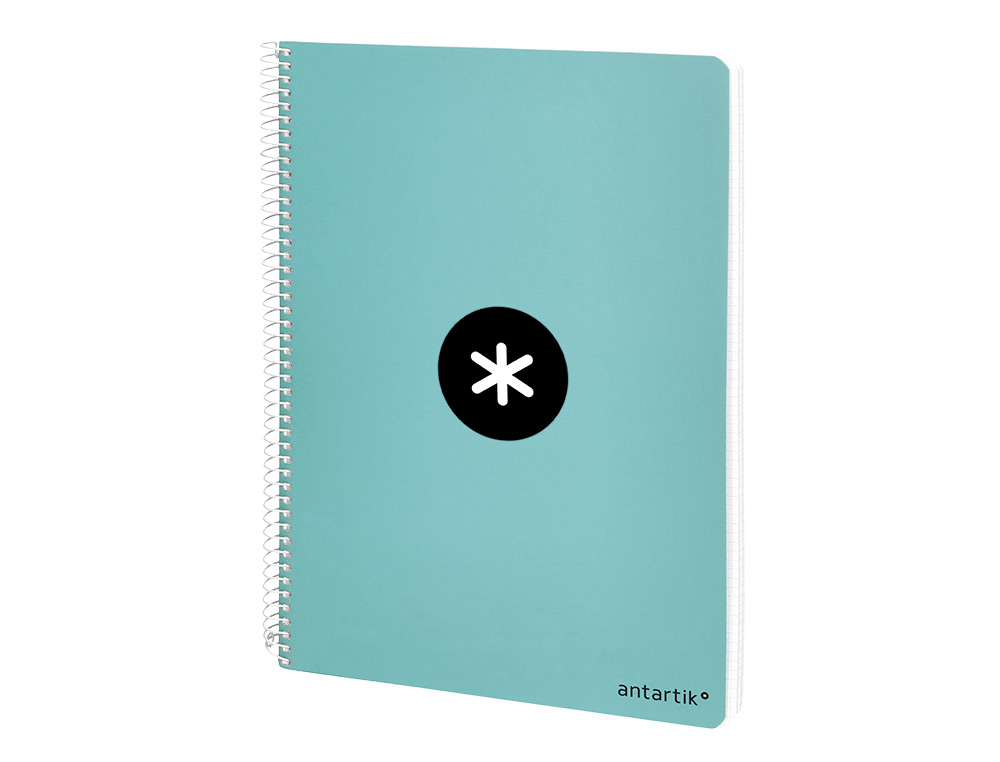 CAHIER SPIRALE ANTARTIK A5 240P 100G COUVERTURE          REMBORDEE SEYES MICROPERFORE  MENTHE