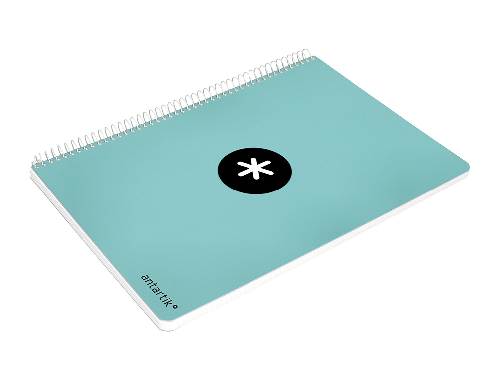 CAHIER SPIRALE ANTARTIK A5 240P 100G COUVERTURE          REMBORDEE SEYES MICROPERFORE  MENTHE