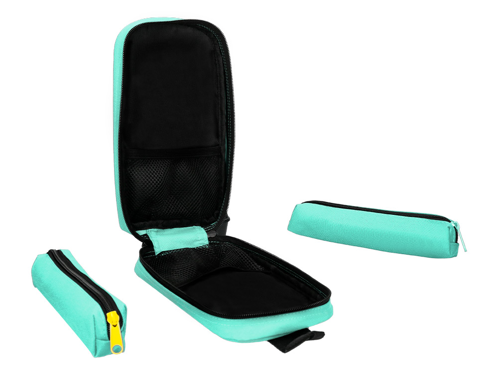 TROUSSE OVALE ANTARTIK AVEC 4 COMPARTIMENTS 230 X 50 X 120  MM MENTHE