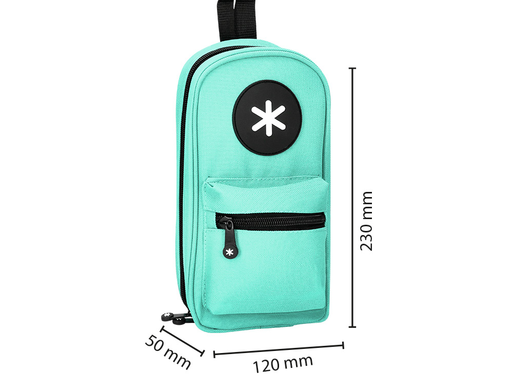 TROUSSE OVALE ANTARTIK AVEC 4 COMPARTIMENTS 230 X 50 X 120  MM MENTHE