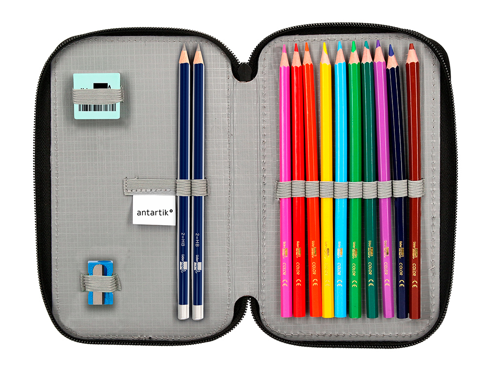 TROUSSE GARNIE ANTARTIK 2 COMPARTIMENTS 28 PIECES ROUGE