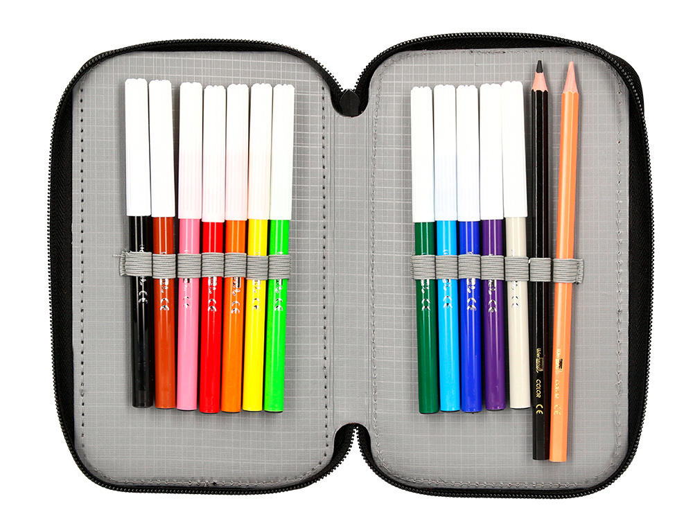 TROUSSE GARNIE ANTARTIK 2 COMPARTIMENTS 28 PIECES ROUGE