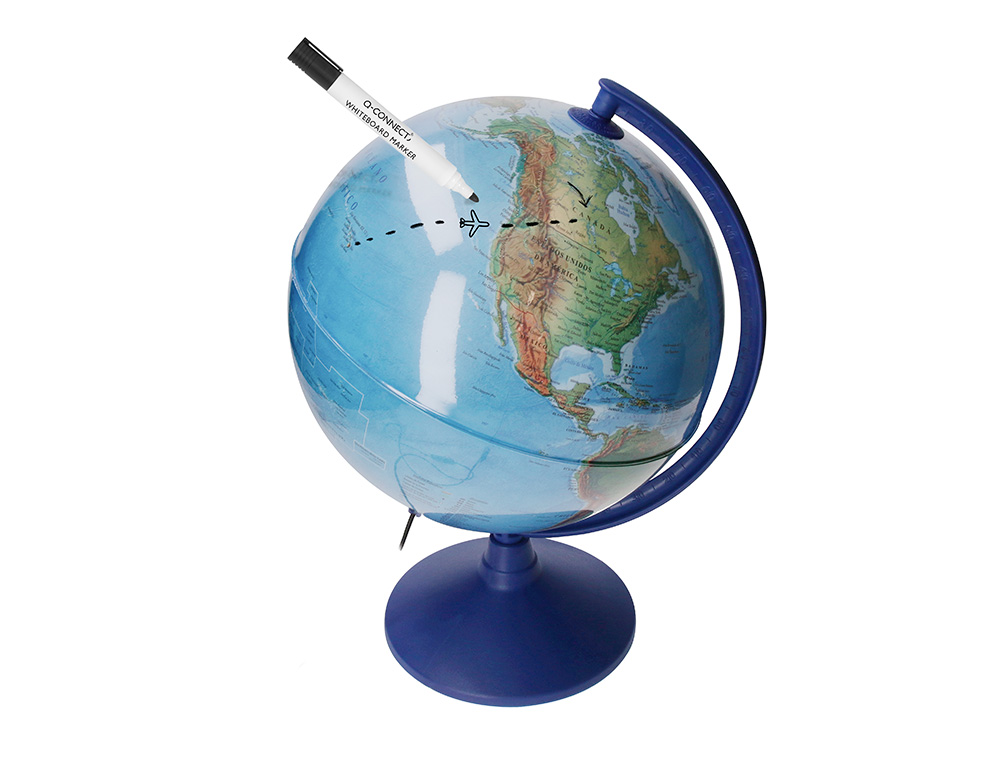 GLOBE TERRESTRE ANTARTIK LUMINEUX CARTE PHYSIQUE ET    POLITIQUE EFFAÇABLE DIAMETRE  30 CM