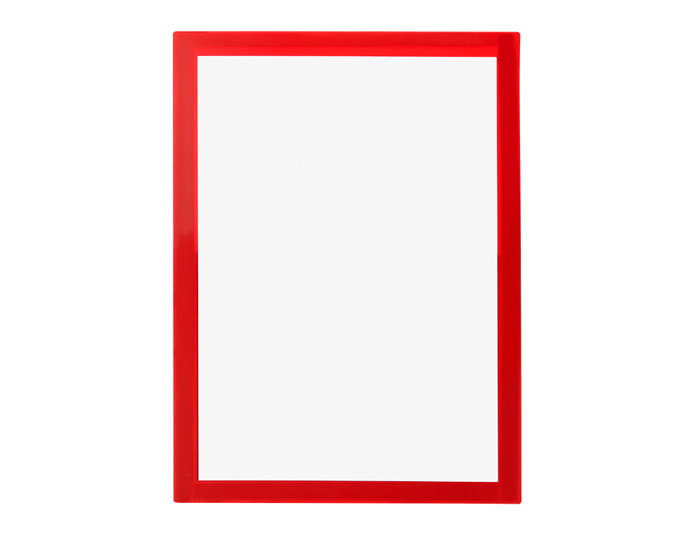 CADRE AFFICHAGE LIDERPAPEL MURAL MAGNETIQUE A4 DOS ADHESIF REPOSITIONNABLE COLORIS ROUGE