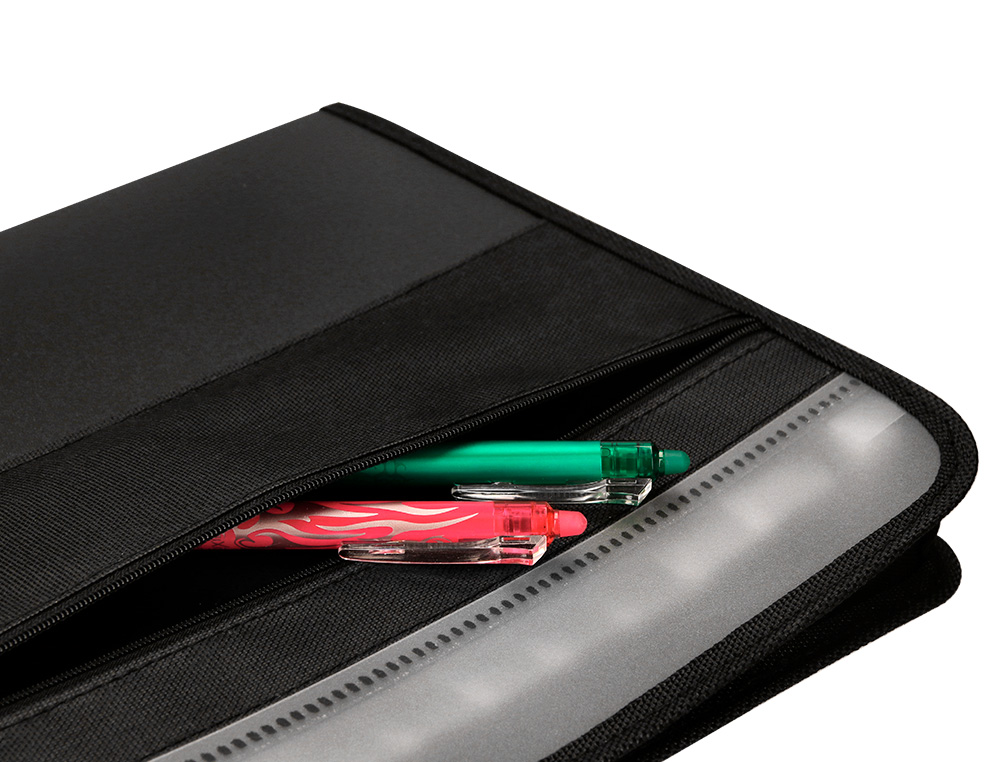TRIEUR LIDERPAPEL 13 COMPARTIMENTS POLYPRO A4      FERMETURE ECLAIR COLORIS NOIR