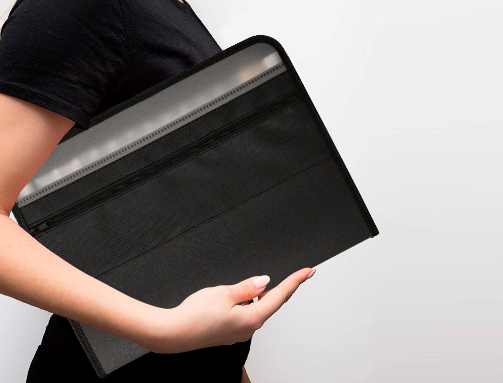 TRIEUR LIDERPAPEL 13 COMPARTIMENTS POLYPRO A4      FERMETURE ECLAIR COLORIS NOIR