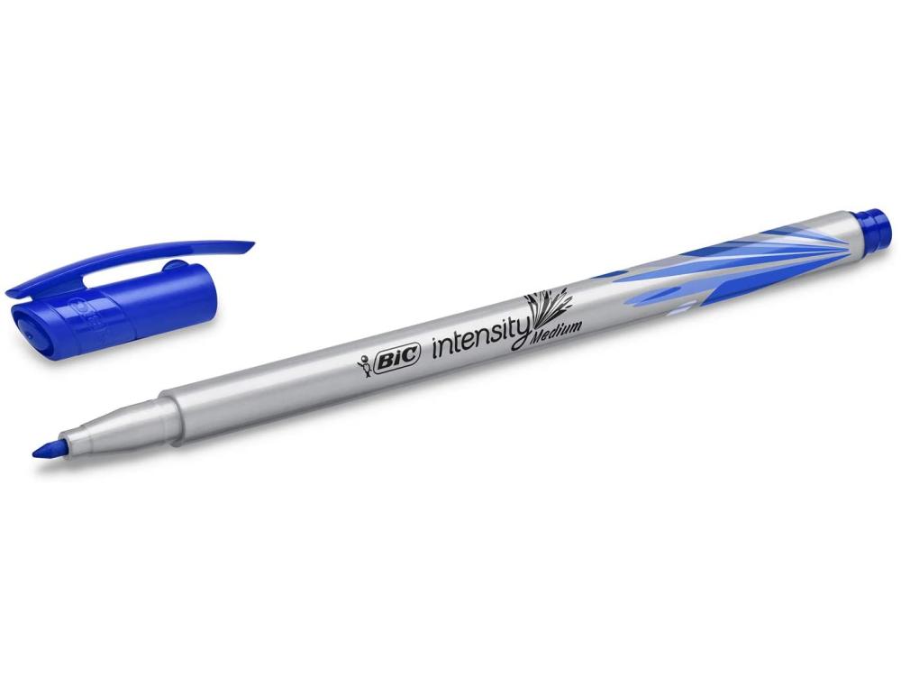 FEUTRE D'ECRITURE BIC INTENSITY POINTE MEDIUM PACK  SEMI DURABLE DE 12 UNITES     COLORIS ASSORTIS