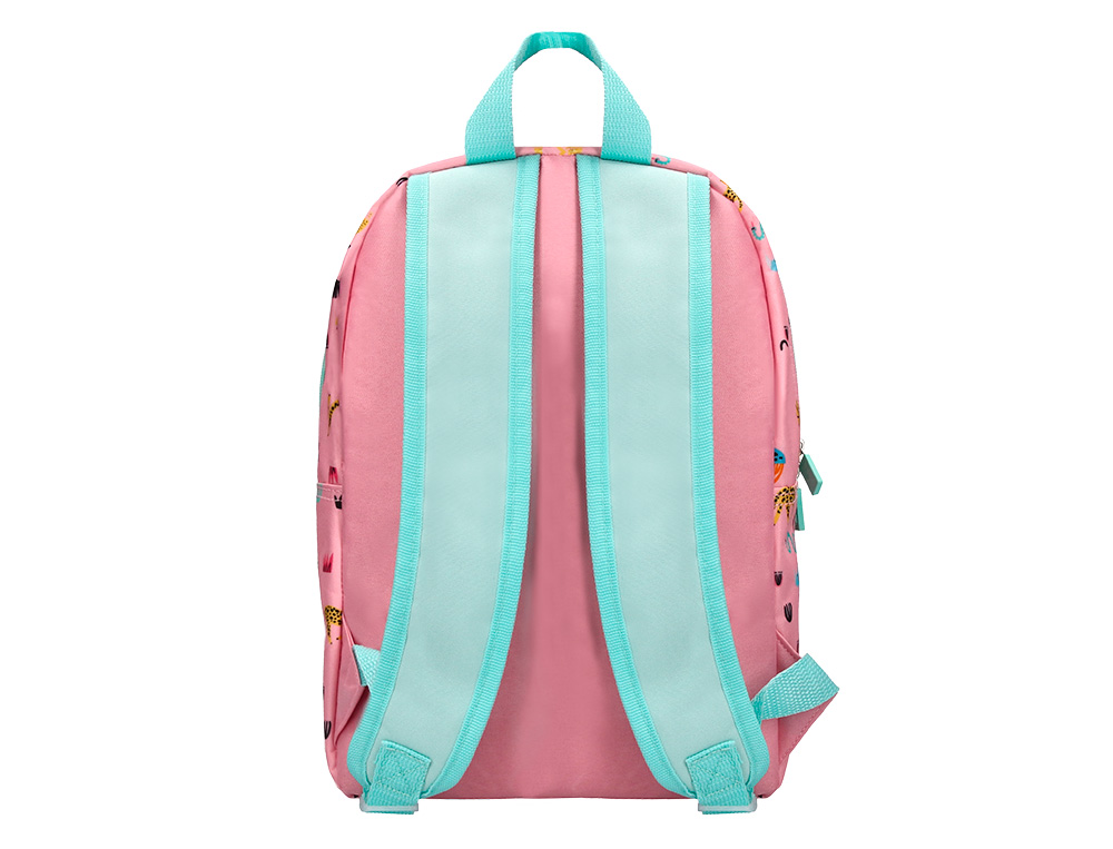 SAC A DOS LIDERPAPEL BABY SAFARI MOTIF ZEBRE            330X100X250MM COLORIS ROSE