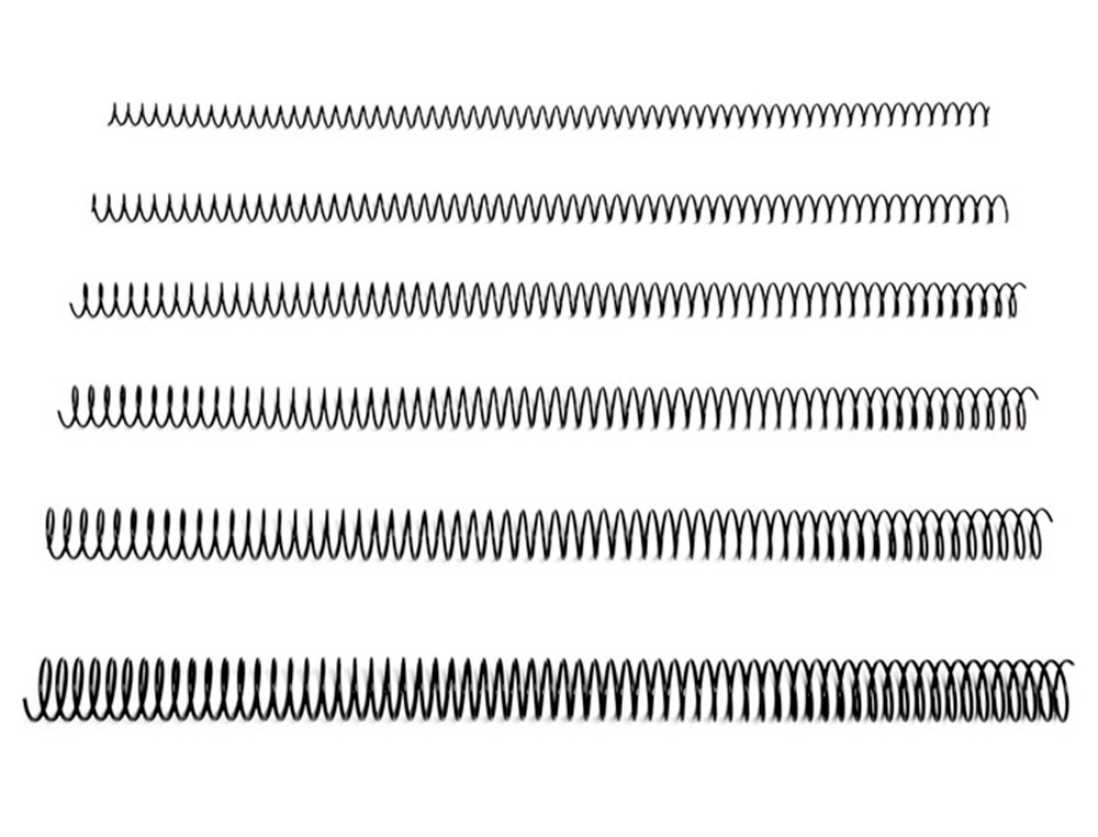 SPIRALE Q-CONNECT MTALLIQUE RELIEUR PAS 5:1 140F CALIBRE 1.2MM DIAMTRE 18MM COLORIS NOIR BOTE 100 UNITS