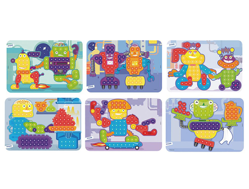 JEU MINILAND PLANCHES ROBOTS 31X21CM PACK DE 6 UNITS