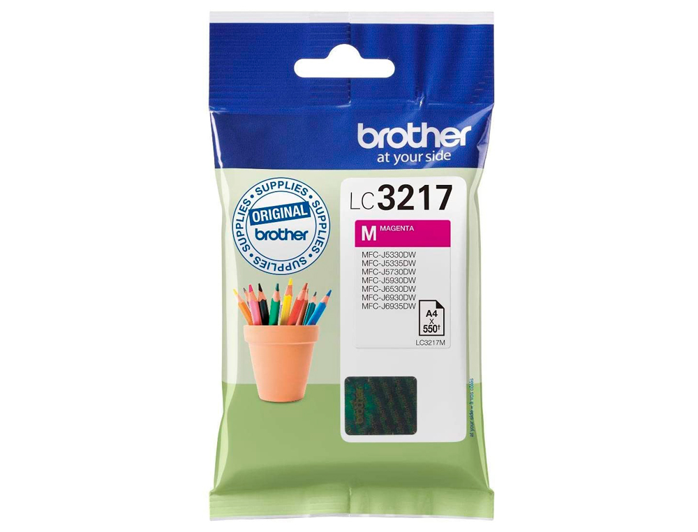CARTOUCHE BROTHER JET D'ENCRE LC3217 COULEUR MAGENTA 550P
