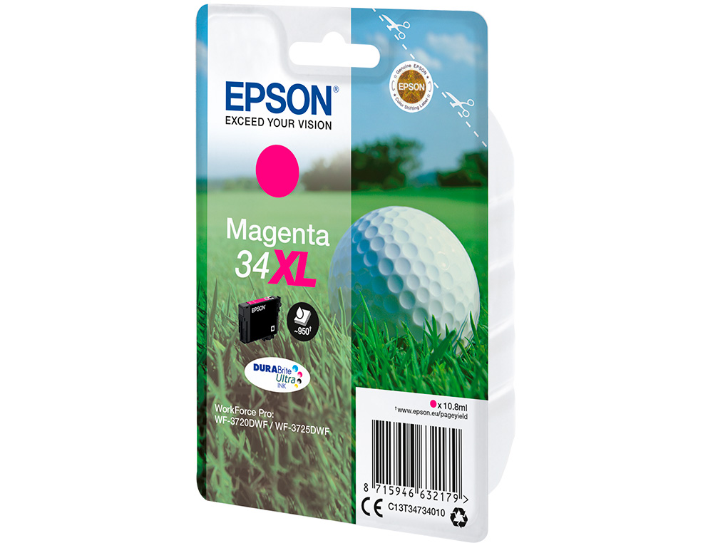 CARTOUCHE EPSON N34 XL JET D'ENCRE COULEUR MAGENTA HAUTE CAPACIT 950P