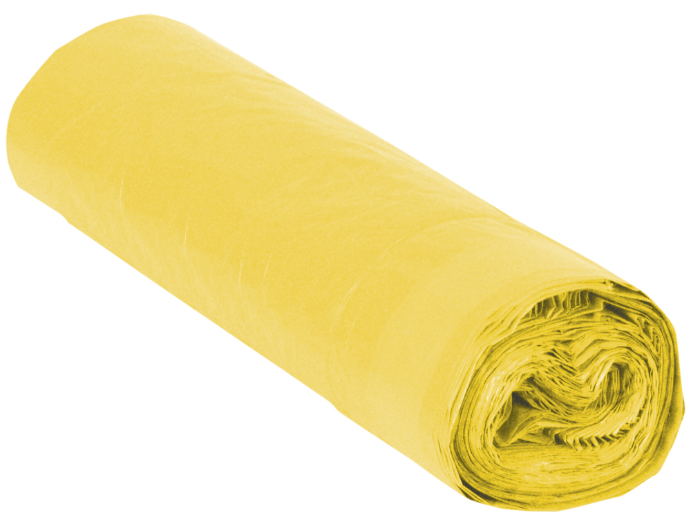 SAC POUBELLE INDUSTRIEL 85X105CM CALIBRE 110 CAPACIT 100L COLORIS JAUNE ROULEAU 10 UNITS
