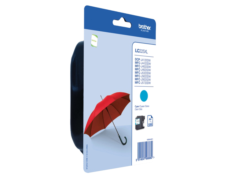 CARTOUCHE BROTHER JET D'ENCRE ORIGINALE LC225XLC COULEUR CYAN