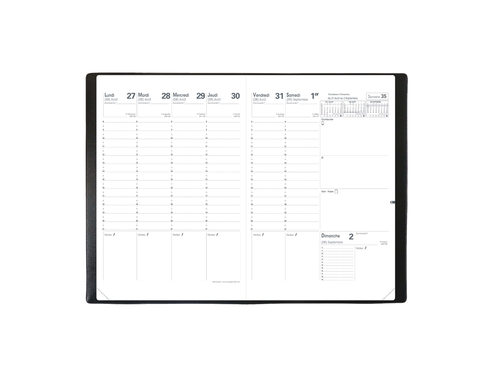 PLANNING QUO VADIS SD IMPALA NOIR DIM. 180X240MM