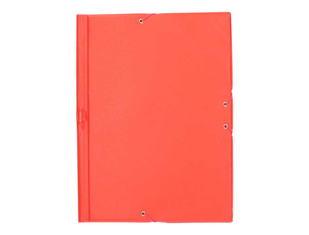 CHEMISE LIDERPAPEL CARTON REMBORDÉ DOS FLEXIBLE A4+ 320X240MM 3 RABATS ÉLASTIQUE COLORIS ROUGE