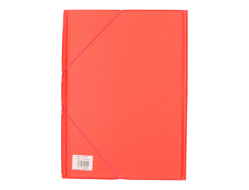 CHEMISE LIDERPAPEL CARTON REMBORDÉ DOS FLEXIBLE A4+ 320X240MM 3 RABATS ÉLASTIQUE COLORIS ROUGE