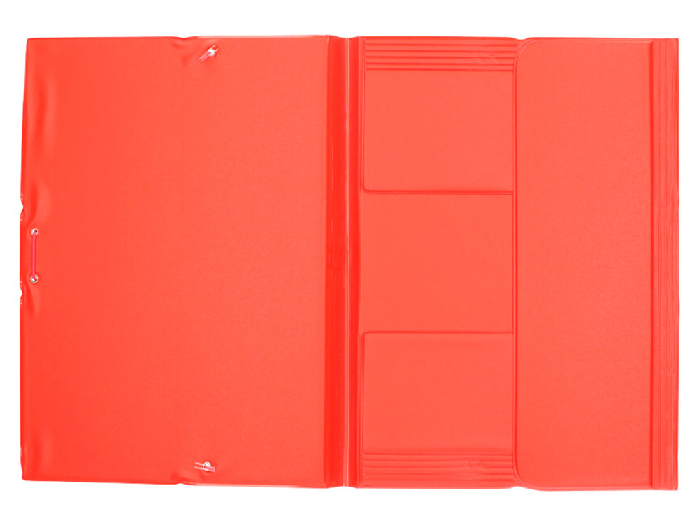 CHEMISE LIDERPAPEL CARTON REMBORDÉ DOS FLEXIBLE A4+ 320X240MM 3 RABATS ÉLASTIQUE COLORIS ROUGE