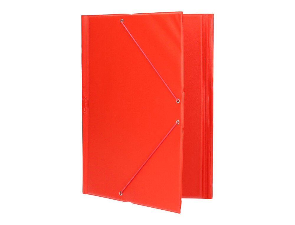 CHEMISE LIDERPAPEL CARTON REMBORDÉ DOS FLEXIBLE A4+ 320X240MM 3 RABATS ÉLASTIQUE COLORIS ROUGE