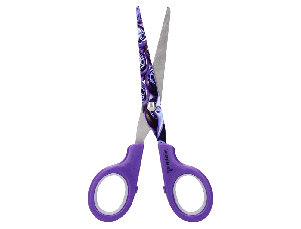 CISEAUX LIDERPAPEL DCOR 5/8 ANS LAMES ACIER INOXYDABLE DCORES POINTE ARRONDIE ANTI-COUPE 160MM