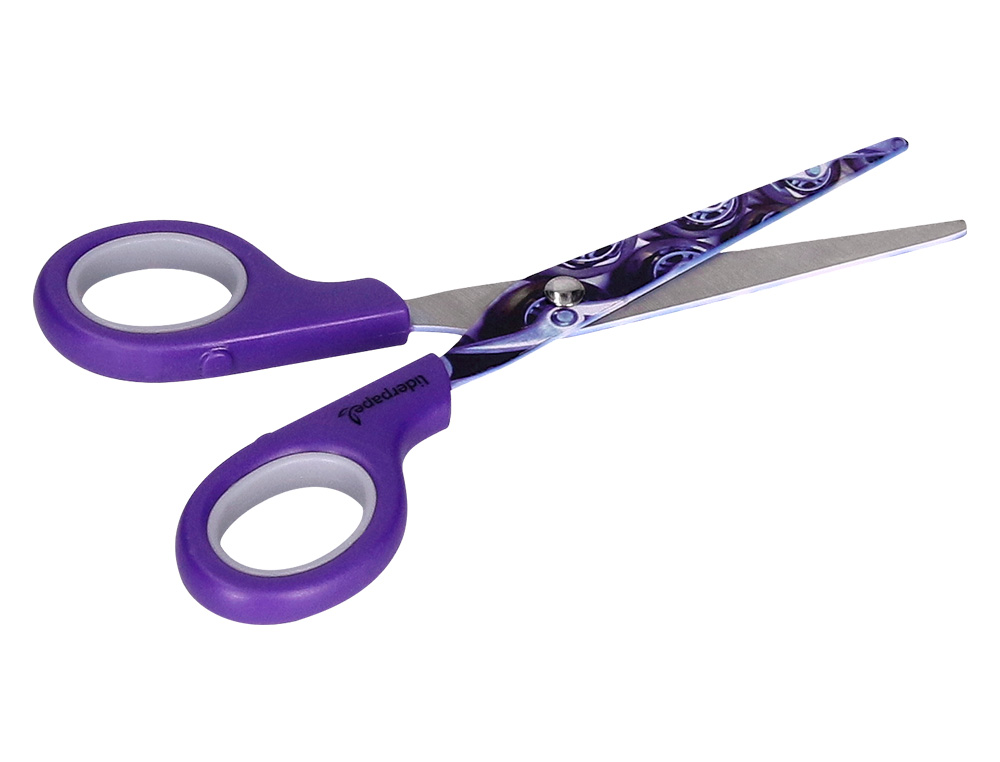 CISEAUX LIDERPAPEL DCOR 5/8 ANS LAMES ACIER INOXYDABLE DCORES POINTE ARRONDIE ANTI-COUPE 160MM
