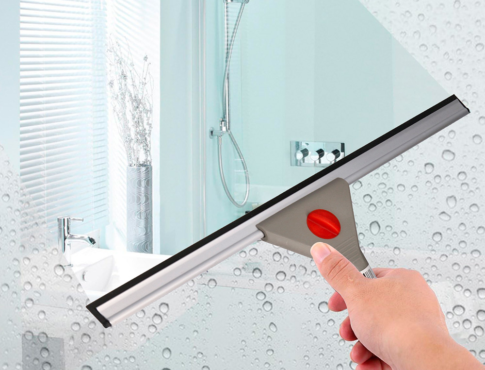 RACLETTE INDUSTRIELLE Q-CONNECT VITRES MANCHE ACIER LAME PLASTIQUE LARGEUR 40CM