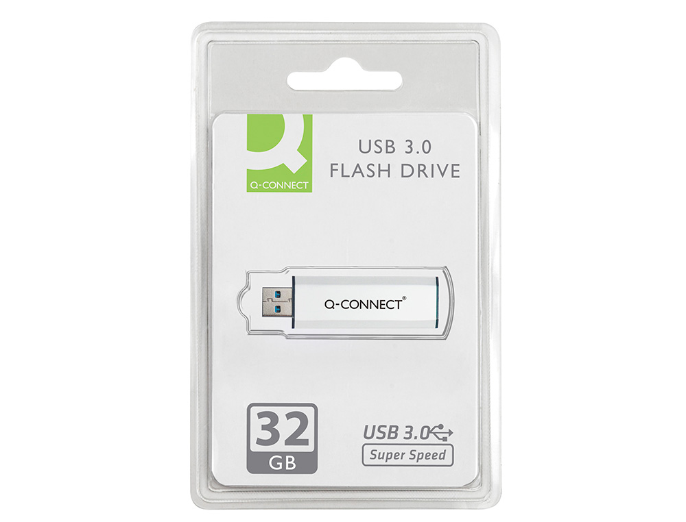 CL USB Q-CONNECT 3.0 32GB LECTURE175MB/S CRITURE 60MB/S    RTRACTABLE INTERFACE SUPERSPEED 3.0 COMPATIBLE USB 2.0