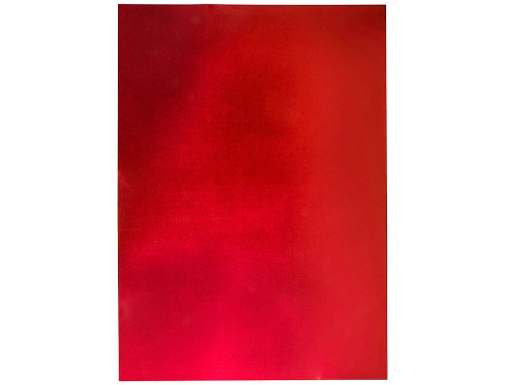 PLAQUE MOUSSE LIDERPAPEL MÉTALLISÉE 50X70CM 60G/M2 ÉPAISSEUR 2MM UNICOLORE ROUGE