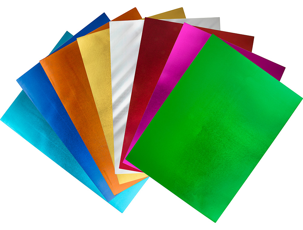 PLAQUE MOUSSE LIDERPAPEL MÉTALLISÉE 50X70CM 60G/M2 ÉPAISSEUR 2MM UNICOLORE ROUGE