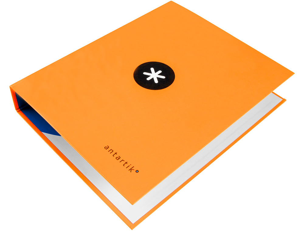 CLASSEUR ANTARTIK 4 ANNEAUX END 40MM A4+ CARTON REMBORDÉ COLORIS ORANGE