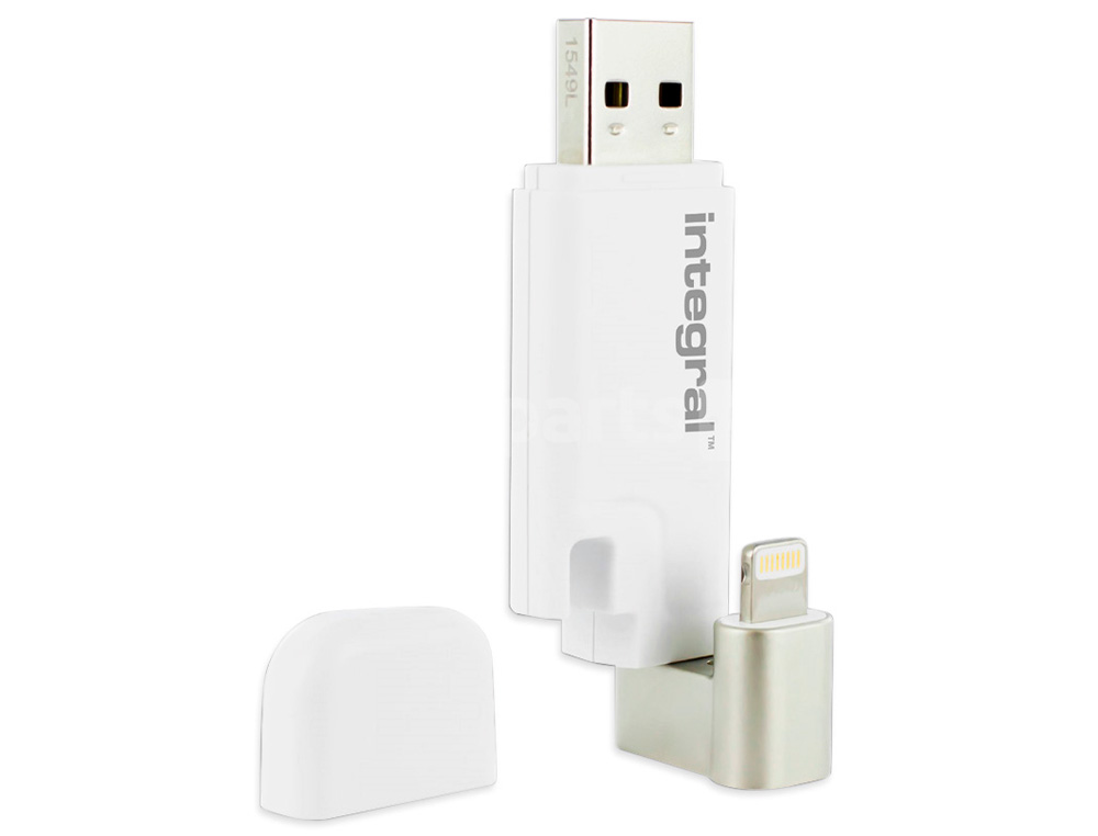 CLE USB INTEGRAL ISHUTTLE 3.0 32GB DOUBLE CONNECTIQUE PORT  LIGHTNING IOS/PORT USB PC/MAC