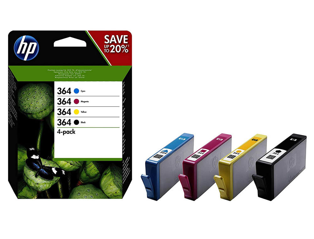 CARTOUCHE HP 364 JET D'ENCRE N9J73AE COMBO PACK 4 UNITS