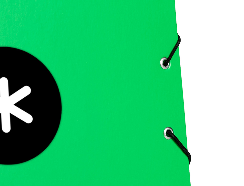 CHEMISE ANTARTIK CARTON REMBORDE A4+ 3 RABATS         ELASTIQUE COLORIS VERT