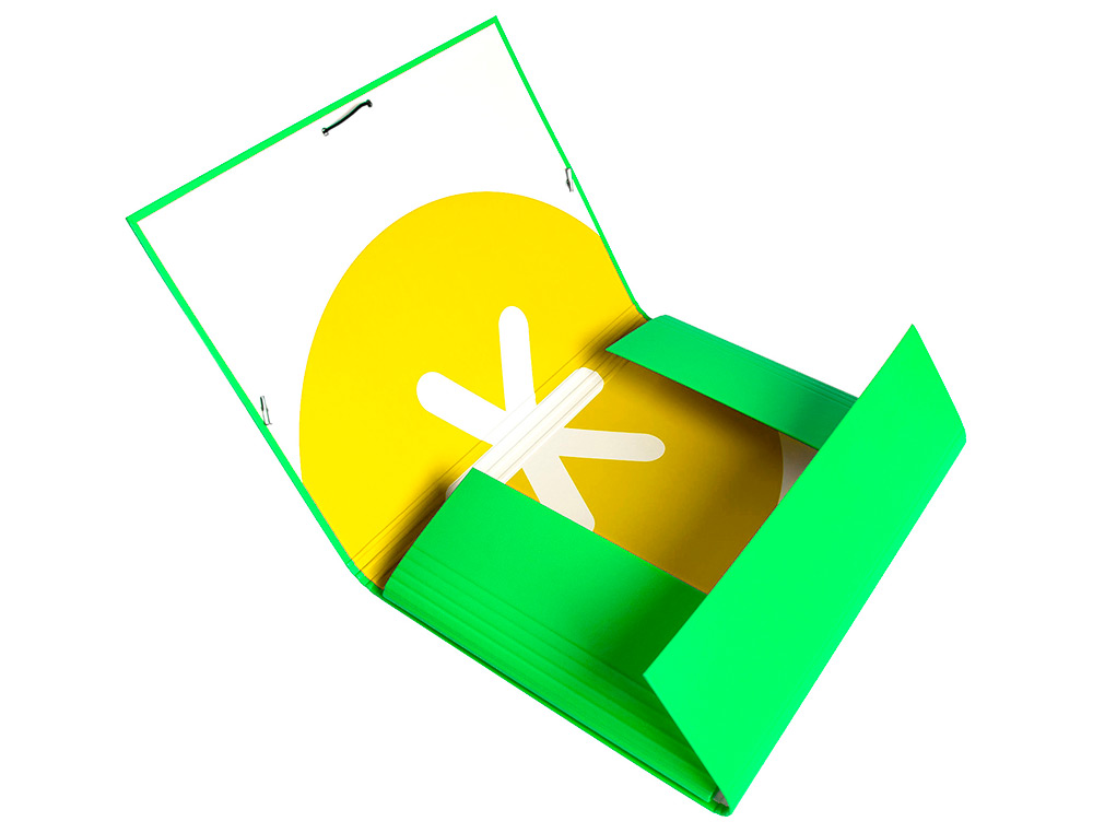 CHEMISE ANTARTIK CARTON REMBORDE A4+ 3 RABATS         ELASTIQUE COLORIS VERT