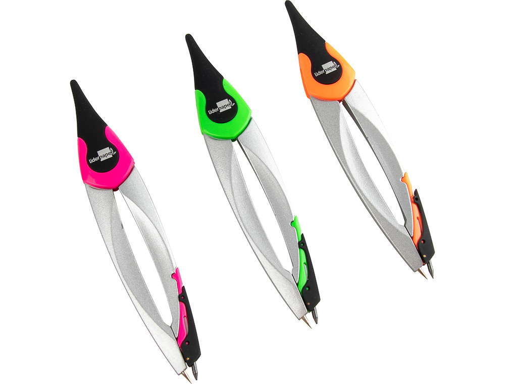 COMPAS LIDERPAPEL ADAPTATEUR UNIVERSEL ET MINES COLORIS ASSORTIS