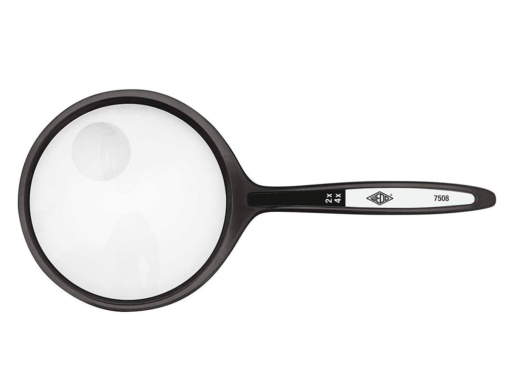 LOUPE Q-CONNECT BIFOCALE EN VERRE DIAM. 62MM POIGNEE      COURBEE COLORIS NOIR