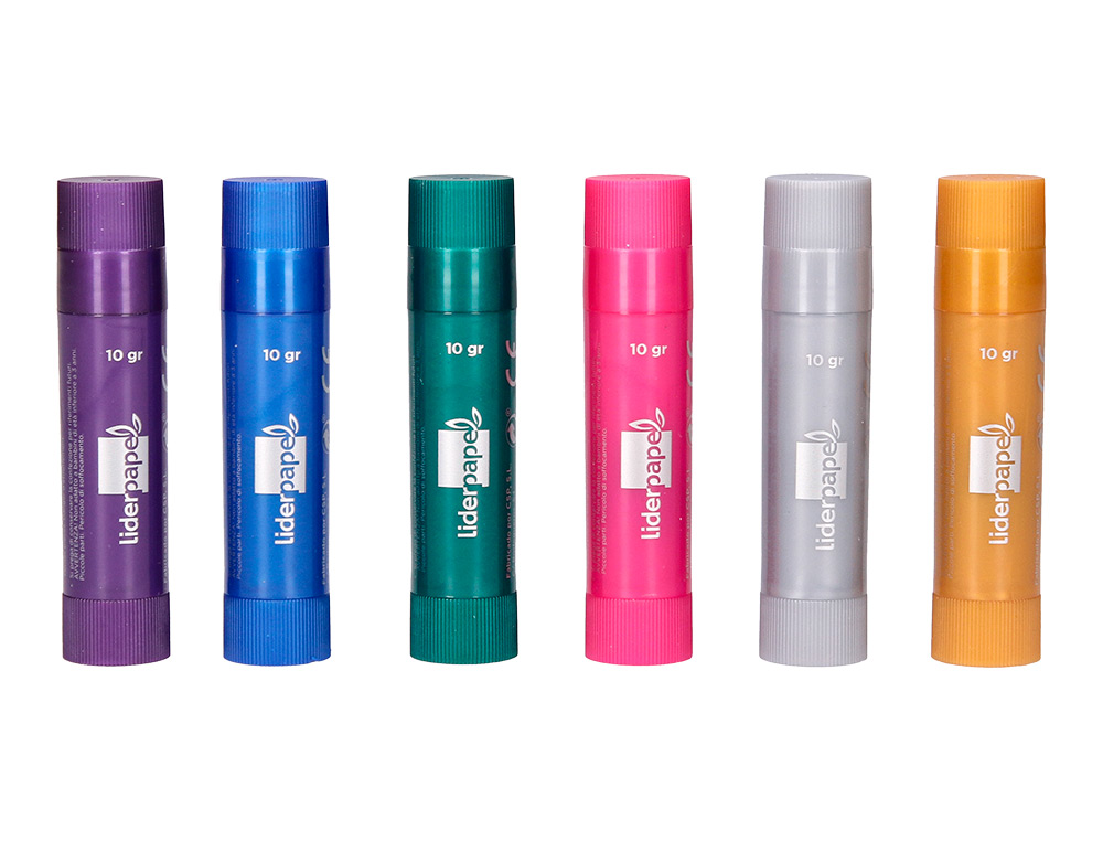 GOUACHE LIDERPAPEL SOLIDE BATON DE 10GR SANS SOLVANT    SECHAGE RAPIDE COLORIS        ASSORTIS BOITE DE 6 UNITES