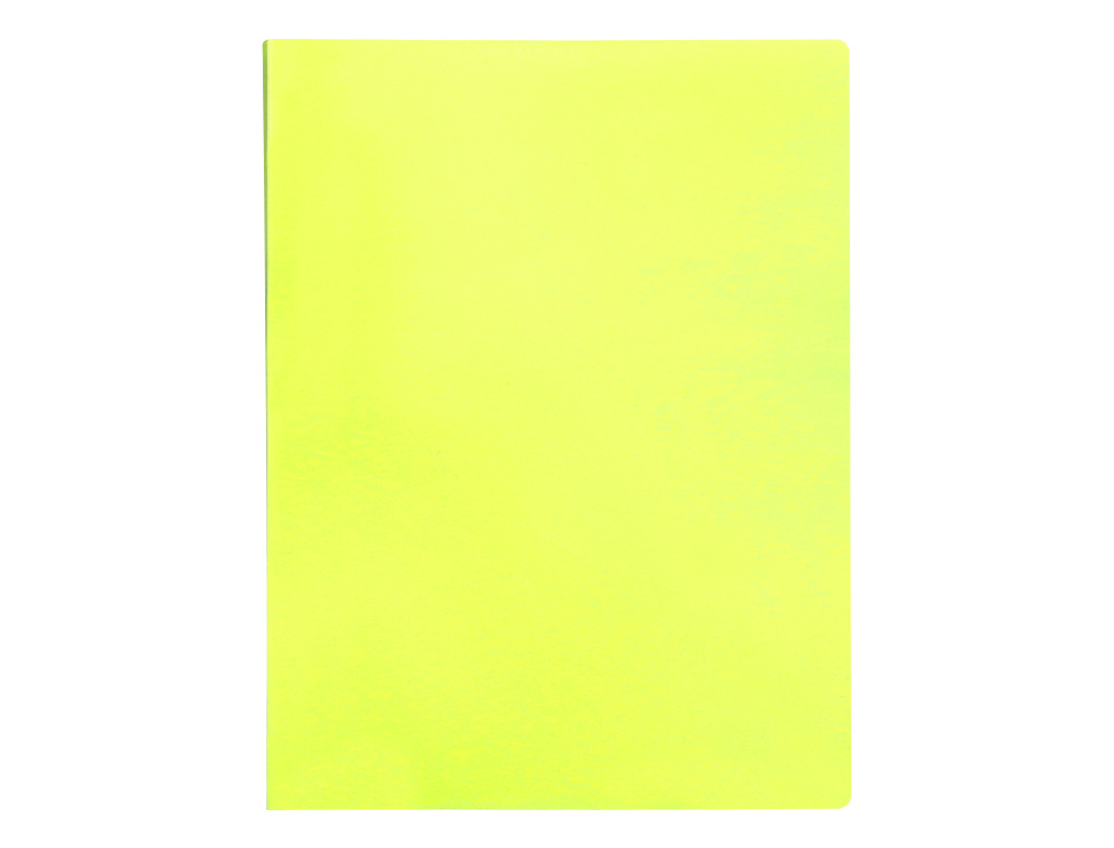 PROTEGE-DOCUMENTS LIDERPAPEL POLYPROPYLENE COUVERTURE FLEXIBLE 10 POCHETTES FIXES A4 210X297MM JAUNE FLUO
