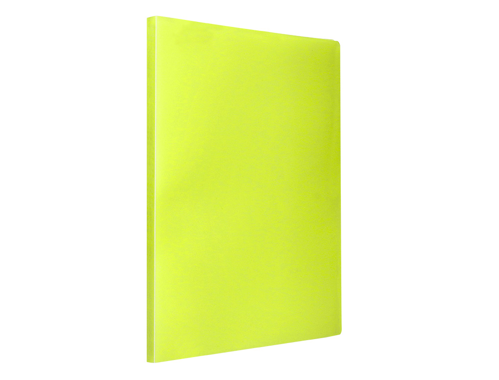 PROTEGE-DOCUMENTS LIDERPAPEL POLYPROPYLENE COUVERTURE FLEXIBLE 10 POCHETTES FIXES A4 210X297MM JAUNE FLUO