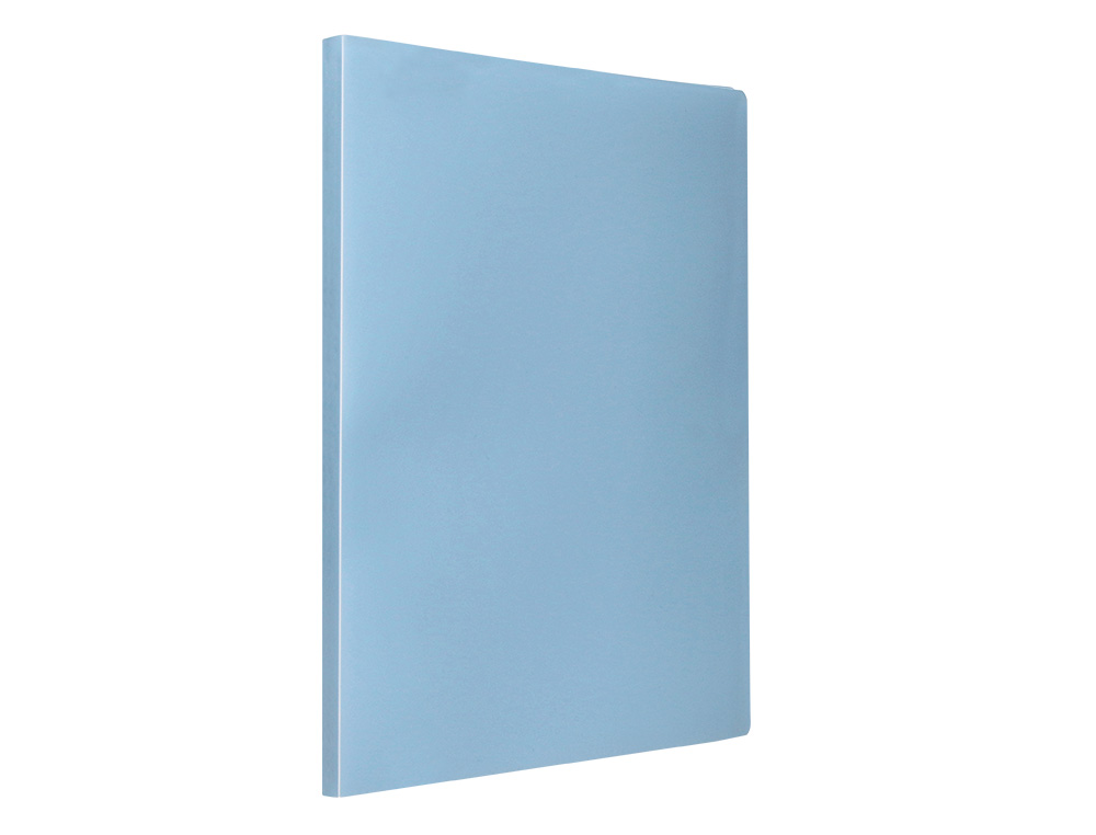 PROTEGE-DOCUMENTS LIDERPAPEL POLYPROPYLENE COUVERTURE FLEXIBLE 20 POCHETTES FIXES A4 210X297MM BLEU CIEL OPAQUE