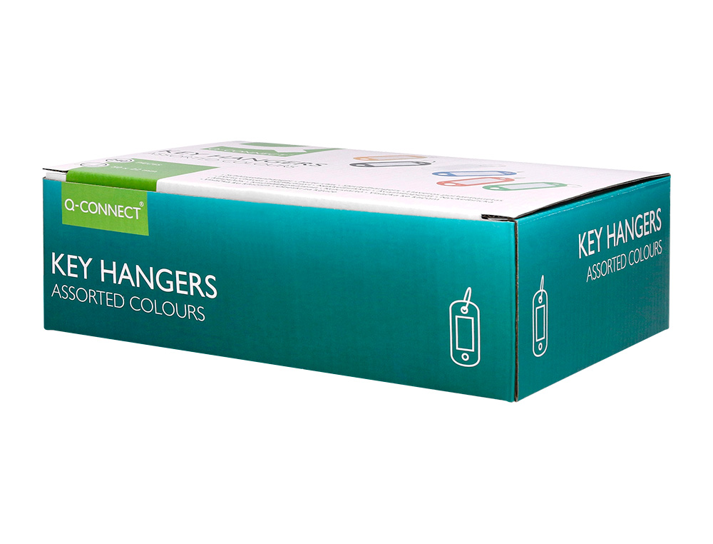PORTE-CLS Q-CONNECT PORTE-TIQUETTE PLASTIQUE 50X22MM COLORIS ASSORTIS PRSENTOIR 240 UNITS