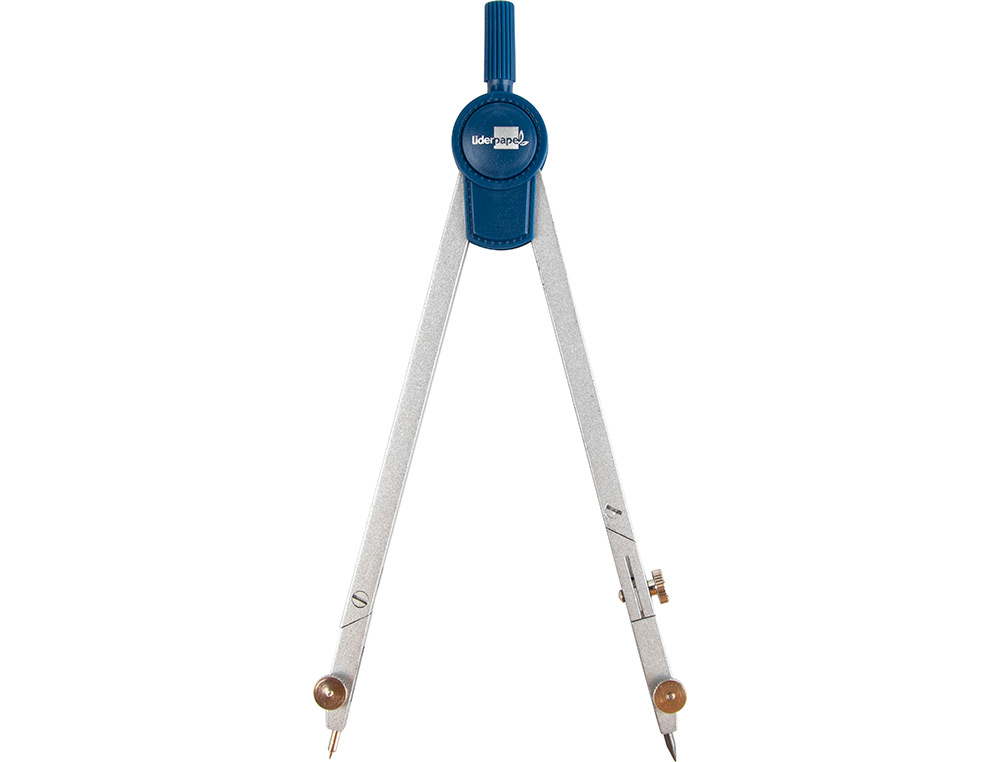 COMPAS LIDERPAPEL ARTICUL 2 BRANCHES CIRCONFRENCE 48CM LONGUEUR 15CM BAGUE MINE 2MM TUI PLASTIQUE